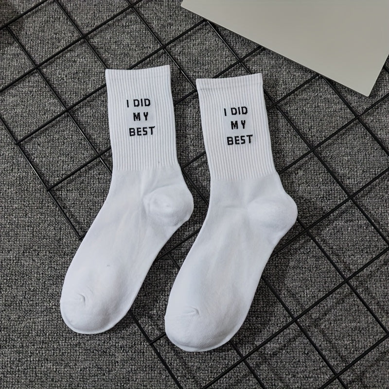 5-Paar Sportsocken mit Überraschungssprüchen