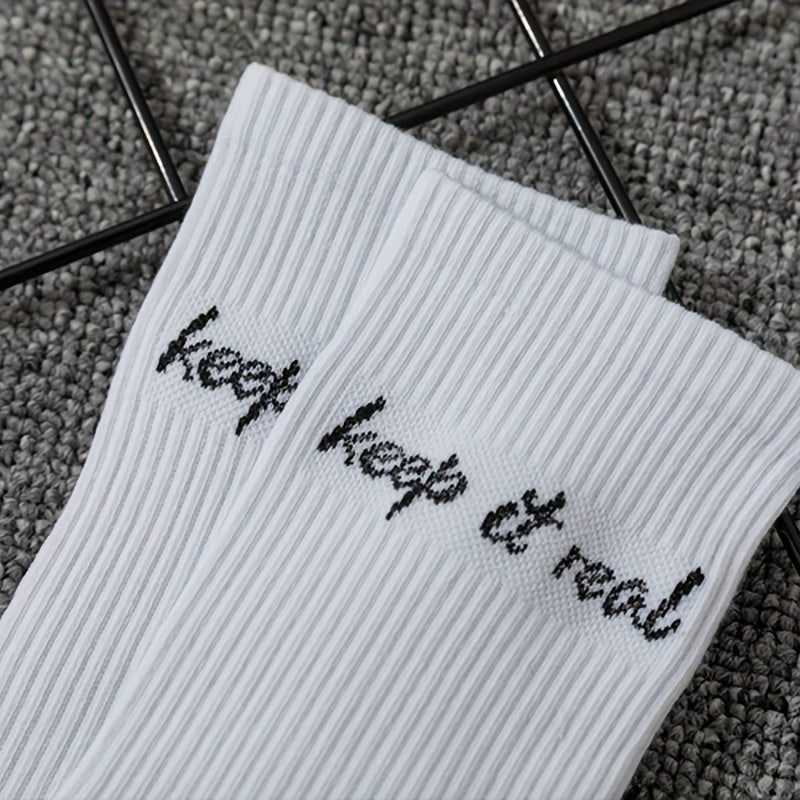 5-Paar Sportsocken mit Überraschungssprüchen