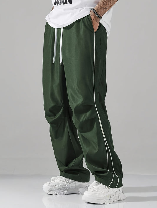 Contrast Solid Straight Leg Jogger
