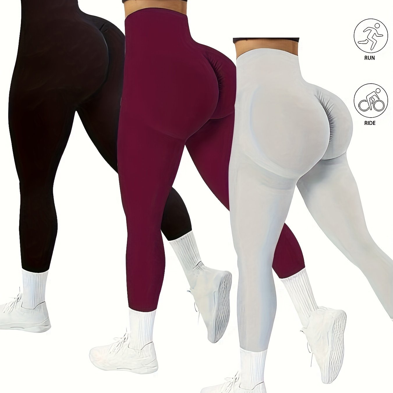 3er Queen Set Gymtival Performance Leggings