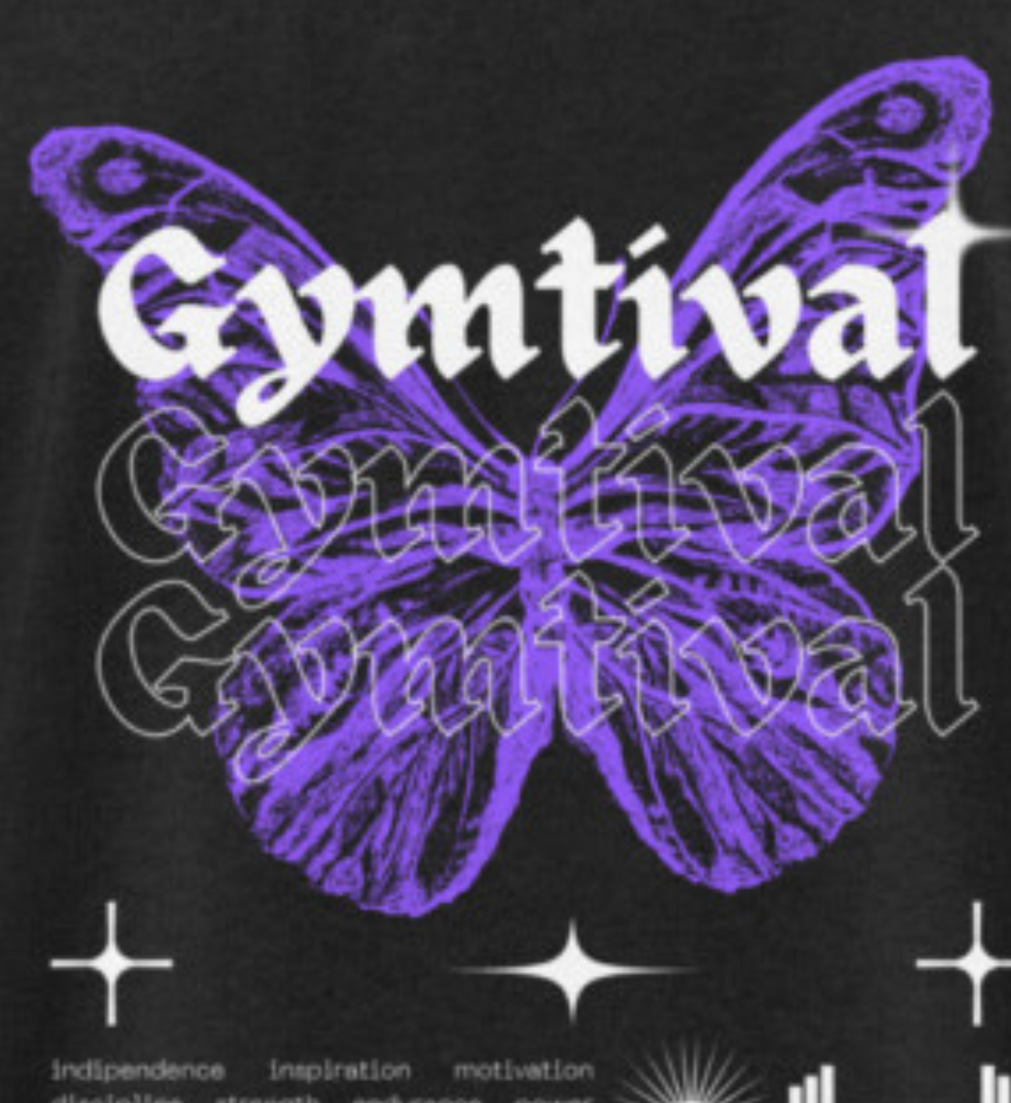 Butterfly Black Oversize Tee