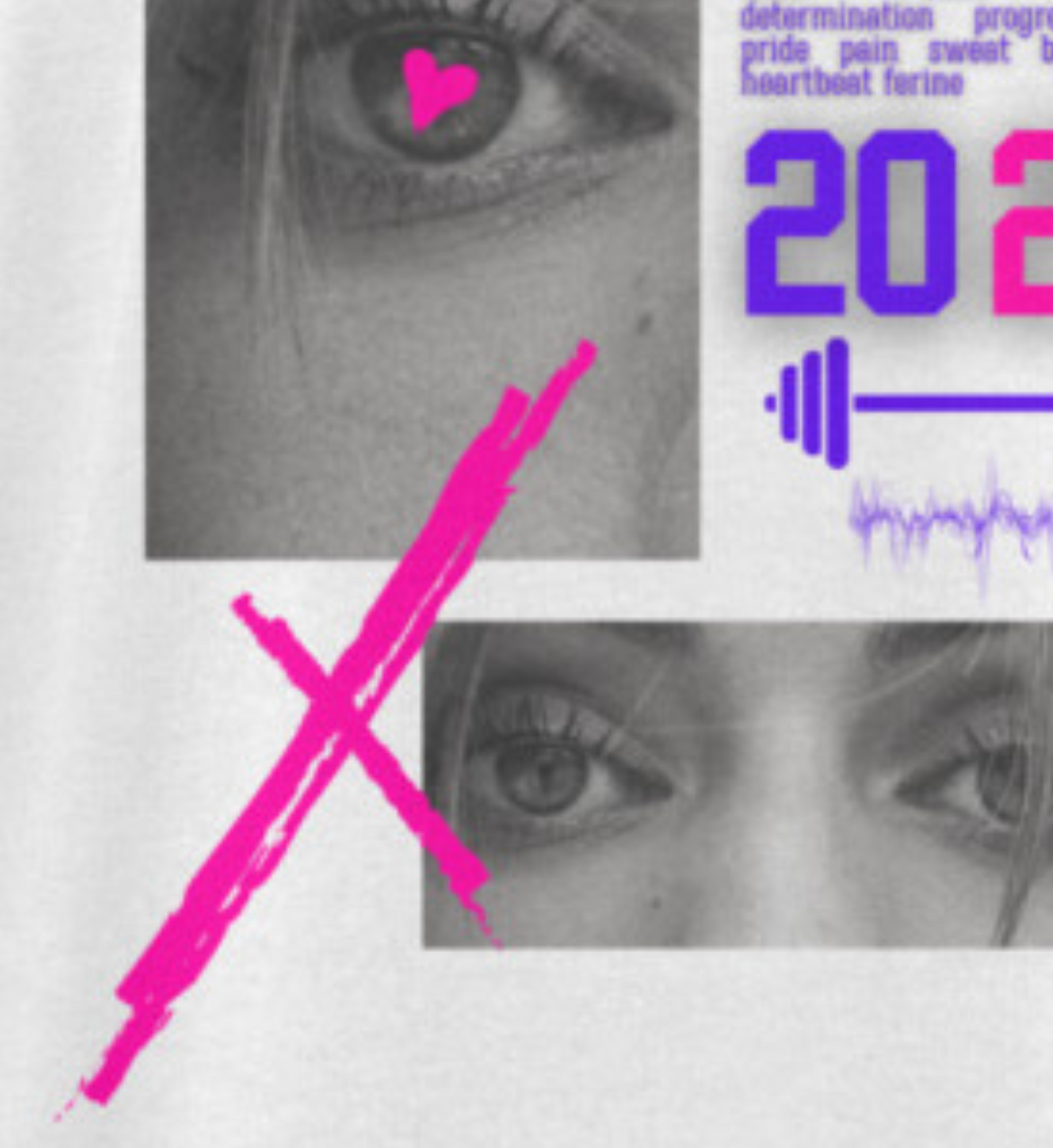 Heart of the eye White Colorful Oversize Tee