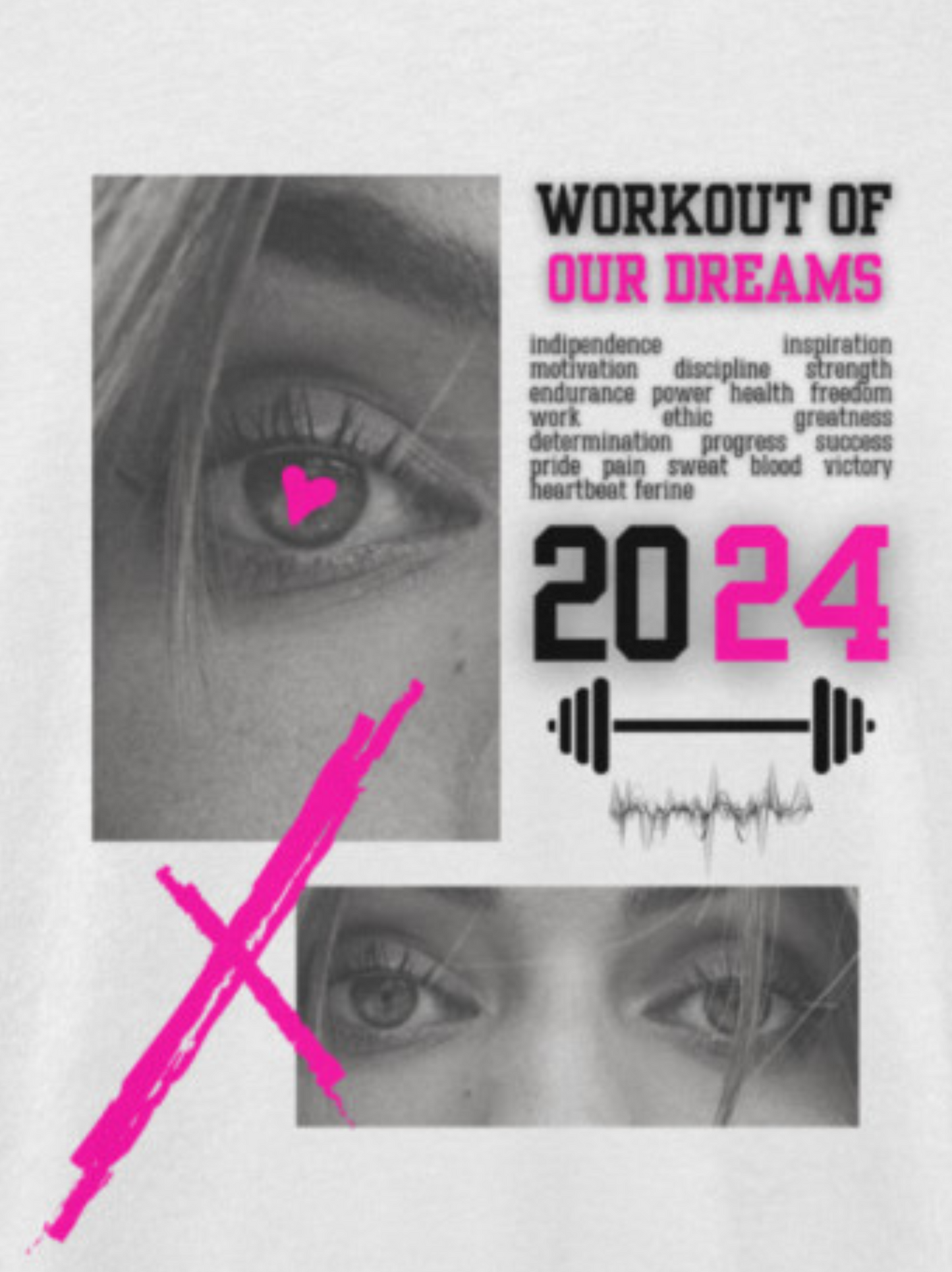 Heart of the eye White Oversize Tee