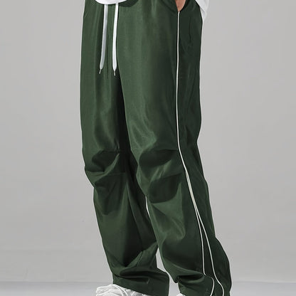 Contrast Solid Straight Leg Jogger