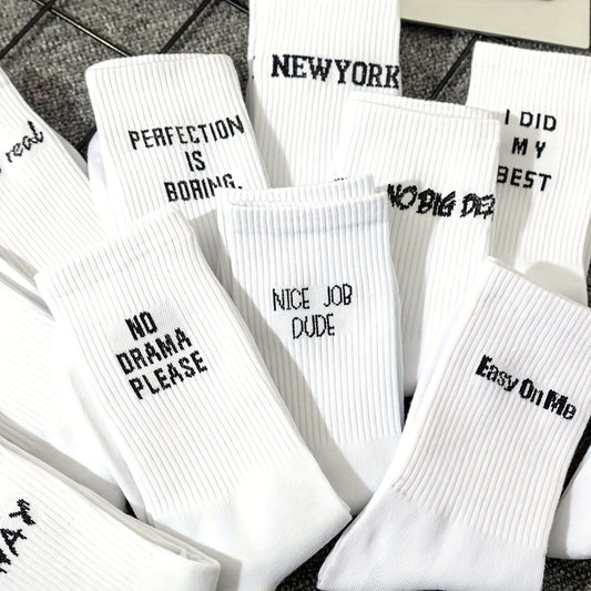 5-Paar Sportsocken mit Überraschungssprüchen