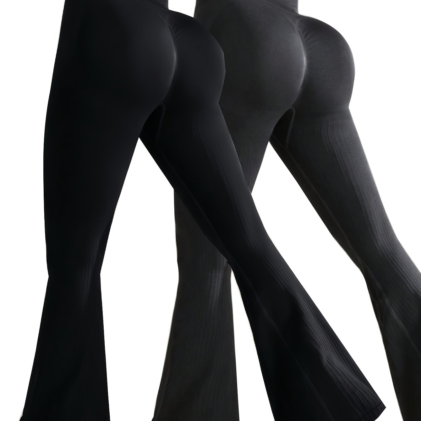 2er Set Ultimate High Waist Schlag Leggings Black