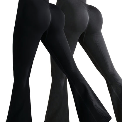 2er Set Ultimate High Waist Schlag Leggings Black