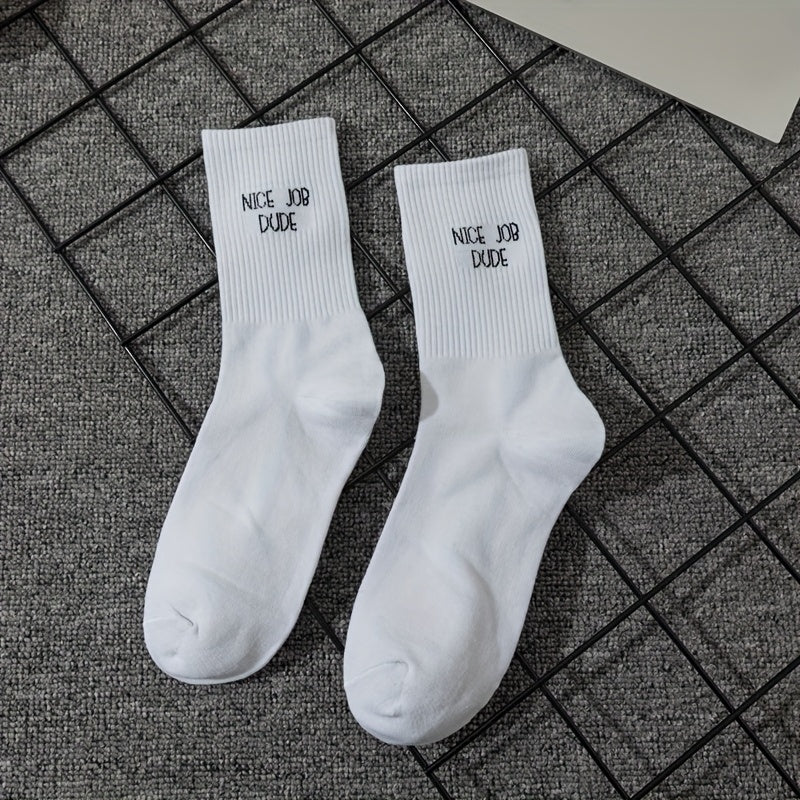 5-Paar Sportsocken mit Überraschungssprüchen
