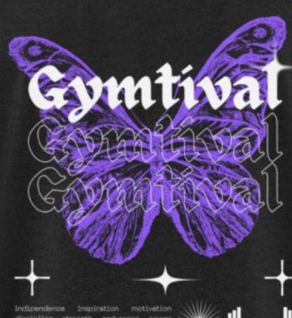Butterfly Black Oversize Tee